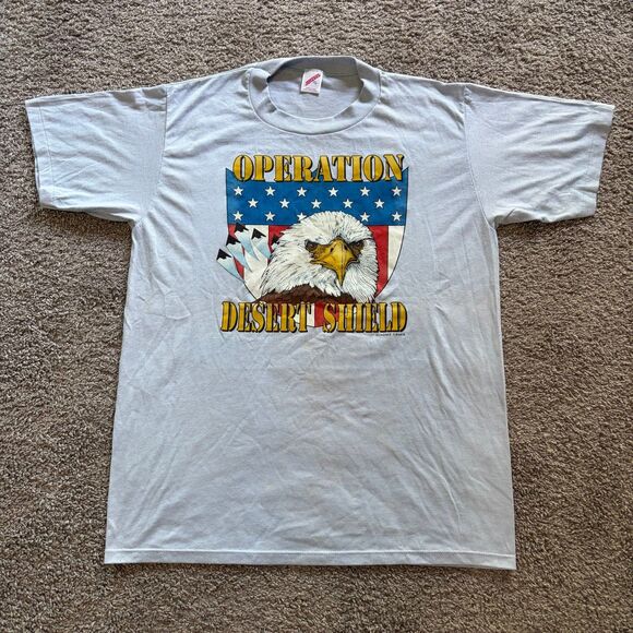 Jerzees Other - Vintage Operation Desert Shield Eagle Military Gulf War T Shirt Size XL